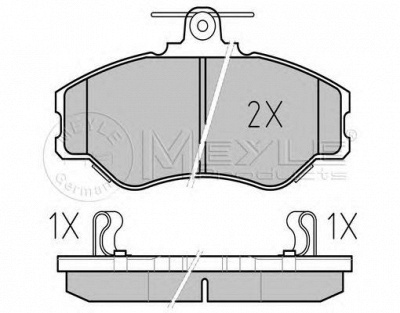 MEYLE 0252308119w -  Комплект тормозных колодок, дисковый тормоз