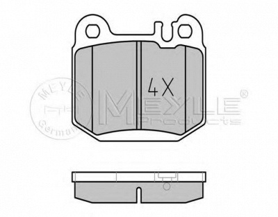 MEYLE 0252315716pd -  Колодки тормозные дисковые задниеие, комплект Platinum Pad
