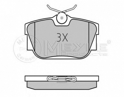 MEYLE 0252322417w -  Комплект тормозных колодок, дисковый тормоз
