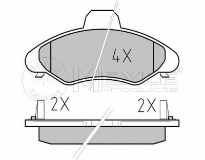 MEYLE 0252330018w -  Комплект тормозных колодок, дисковый тормоз
