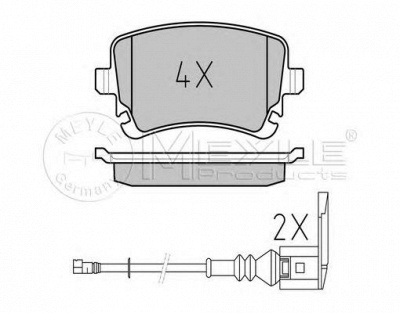 MEYLE 0252332617w -  Комплект тормозных колодок, дисковый тормоз