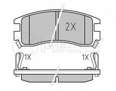 MEYLE 0252336114w -  Комплект тормозных колодок, дисковый тормоз
