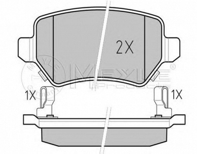 MEYLE 0252341715w -  Комплект тормозных колодок, дисковый тормоз