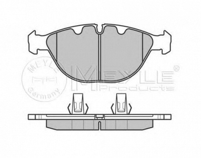 MEYLE 0252344821pd -  Колодки тормозные дисковые передние, комплект Platinum Pad