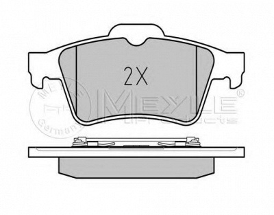 MEYLE 0252348216pd -  Колодки тормозные дисковые задниеие, комплект Platinum Pad