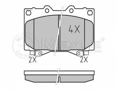 MEYLE 0252352415w -  Комплект тормозных колодок, дисковый тормоз