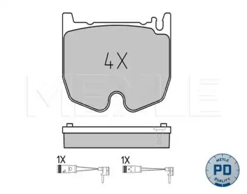 MEYLE 0252354117pd -  Колодки тормозные дисковые передние, комплект Platinum Pad