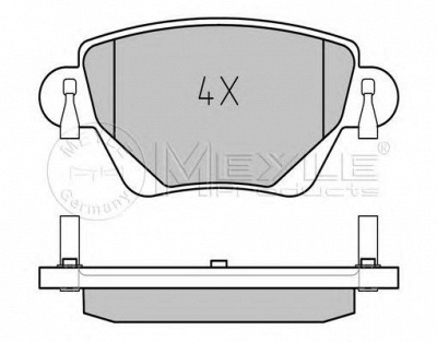 MEYLE 0252355717 -  Комплект тормозных колодок, дисковый тормоз
