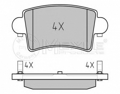 MEYLE 0252366916pd -  Колодки тормозные дисковые задниеие, комплект Platinum Pad