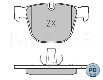 MEYLE 0252373017pd -  КОМПЛЕКТ ТОРМОЗНЫХ КОЛОДОК, ДИСКОВЫЙ ТОРМОЗ