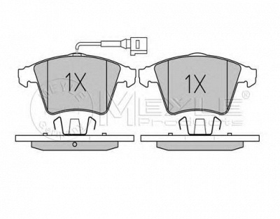 MEYLE 0252374618pd -  Колодки тормозные дисковые передние, комплект Platinum Pad