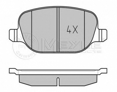 MEYLE 0252376017 -  Комплект тормозных колодок, дисковый тормоз