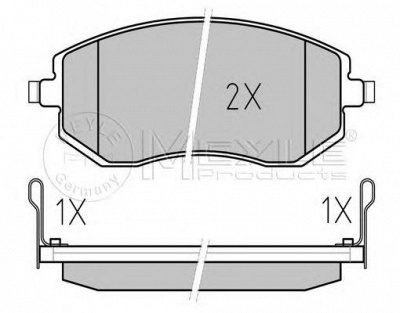 MEYLE 0252386517w -  Комплект тормозных колодок, дисковый тормоз