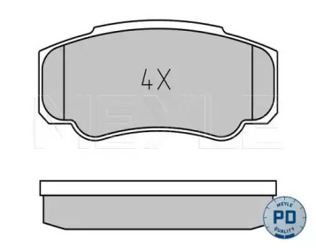 MEYLE 0252392120pd -  Колодки тормозные дисковые задниеие, комплект Platinum Pad