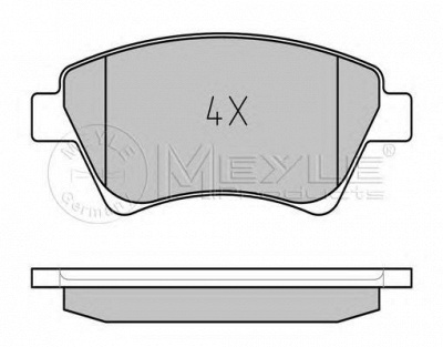 MEYLE 0252393018pd -  Колодки тормозные дисковые передние, комплект Platinum Pad