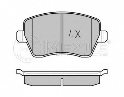 MEYLE 0252397317pd -  Колодки тормозные дисковые передние, комплект Platinum Pad