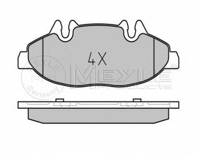 MEYLE 0252400720pd -  Колодки тормозные дисковые передние, комплект Platinum Pad