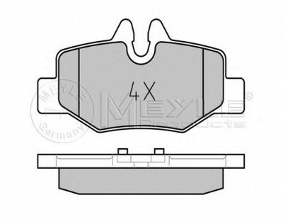MEYLE 0252400817pd -  Колодки тормозные дисковые задниеие, комплект Platinum Pad