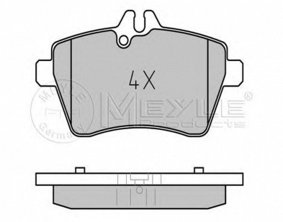 MEYLE 0252407719 -  Комплект тормозных колодок, дисковый тормоз