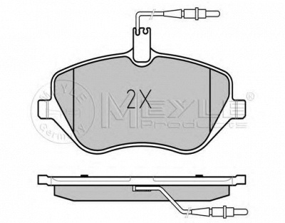 MEYLE 0252413317w -  Комплект тормозных колодок, дисковый тормоз