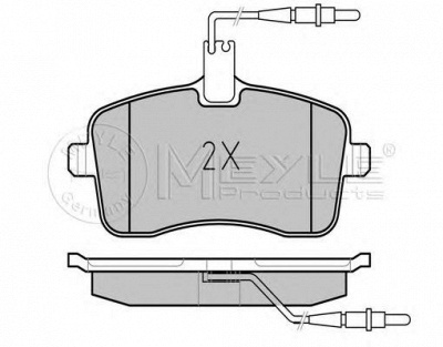 MEYLE 0252413418w -  Комплект тормозных колодок, дисковый тормоз
