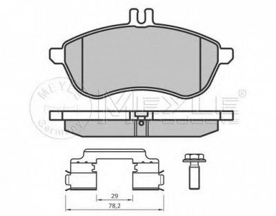 MEYLE 02524306202pd -  Колодки тормозные дисковые передние, комплект