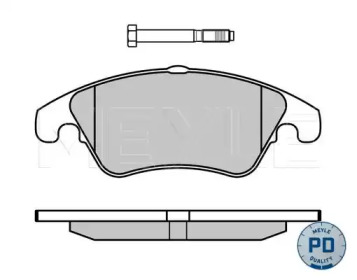 MEYLE 0252431019pd -  Колодки тормозные дисковые передние, комплект Platinum Pad