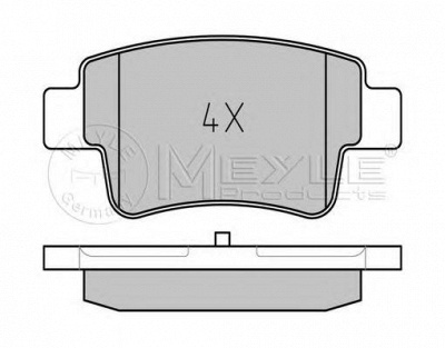 MEYLE 0252434917w -  Комплект тормозных колодок, дисковый тормоз