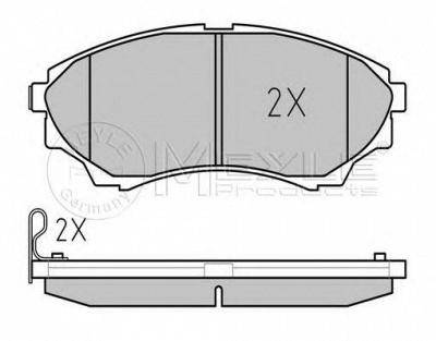 MEYLE 0252435316w -  Комплект тормозных колодок, дисковый тормоз