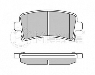 MEYLE 0252442116w -  Комплект тормозных колодок, дисковый тормоз