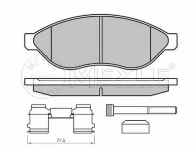 MEYLE 02524468191pd -  Колодки тормозные дисковые передние, комплект