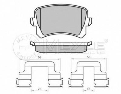 MEYLE 0252448317pd -  Колодки тормозные дисковые задниеие, комплект Platinum Pad