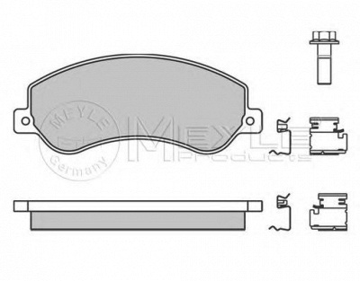 MEYLE 0252448419pd -  Колодки тормозные дисковые передние, комплект Platinum Pad