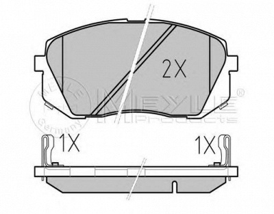 MEYLE 0252450116pd -  КОМПЛЕКТ ТОРМОЗНЫХ КОЛОДОК, ДИСКОВЫЙ ТОРМОЗ