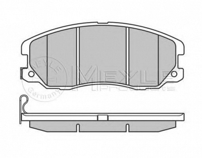 MEYLE 0252451016w -  Комплект тормозных колодок, дисковый тормоз