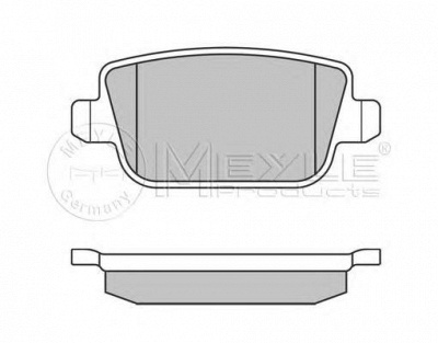 MEYLE 0252453715pd -  КОМПЛЕКТ ТОРМОЗНЫХ КОЛОДОК, ДИСКОВЫЙ ТОРМОЗ