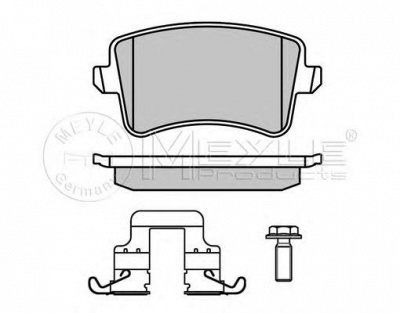 MEYLE 02524606171pd -  Колодки тормозные дисковые задниеие, комплект