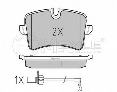 MEYLE 0252460617w -  Комплект тормозных колодок, дисковый тормоз