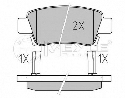 MEYLE 0252463516w -  Комплект тормозных колодок, дисковый тормоз