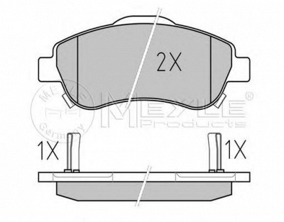MEYLE 0252463819w -  Комплект тормозных колодок, дисковый тормоз