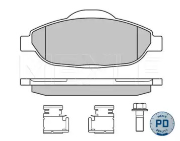 MEYLE 0252466017pd -  КОМПЛЕКТ ТОРМОЗНЫХ КОЛОДОК, ДИСКОВЫЙ ТОРМОЗ