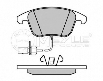 MEYLE 0252470520w -  Комплект тормозных колодок, дисковый тормоз