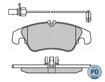 MEYLE 0252474319pd -  Колодки тормозные дисковые передние, комплект Platinum Pad