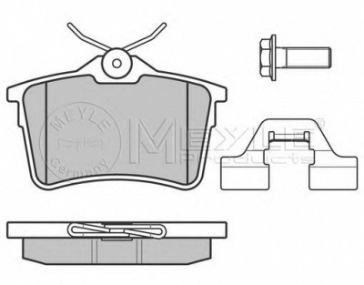 MEYLE 0252476516w -  Комплект тормозных колодок, дисковый тормоз