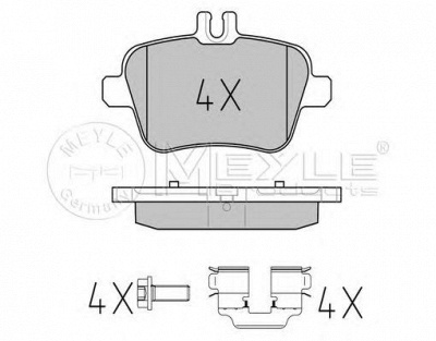 MEYLE 0252484818pd -  Колодки тормозные дисковые задниеие, комплект Platinum Pad