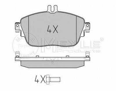MEYLE 0252486919pd -  Колодки тормозные дисковые передние, комплект Platinum Pad