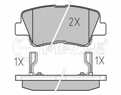 MEYLE 0252493415w -  Комплект тормозных колодок, дисковый тормоз