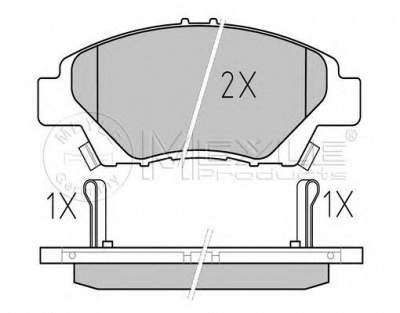 MEYLE 0252497915w -  Комплект тормозных колодок, дисковый тормоз