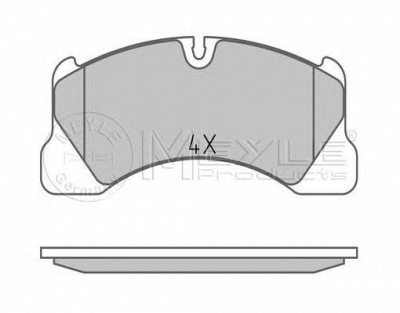 MEYLE 0252500717pd -  Колодки тормозные дисковые передние, комплект Platinum Pad