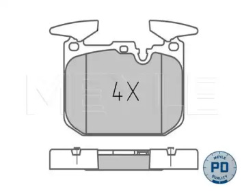MEYLE 0252502818pd -  Колодки тормозные дисковые, комплект Platinum Pad